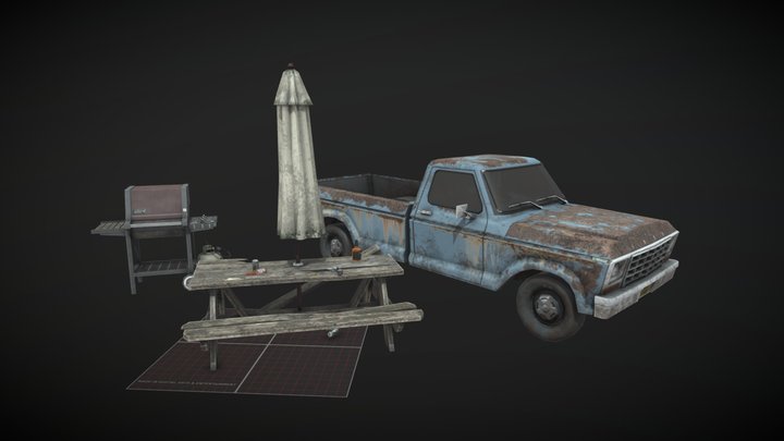 DAE 5 Finished props - FOREST LONER 3D Model