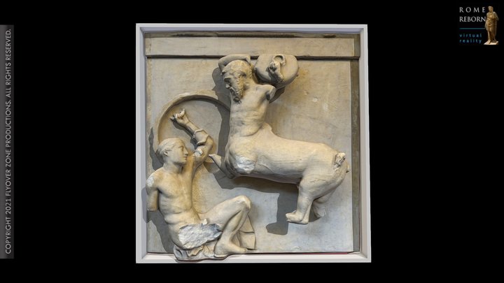 3D rendering of Metope South 04 (Parthenon)