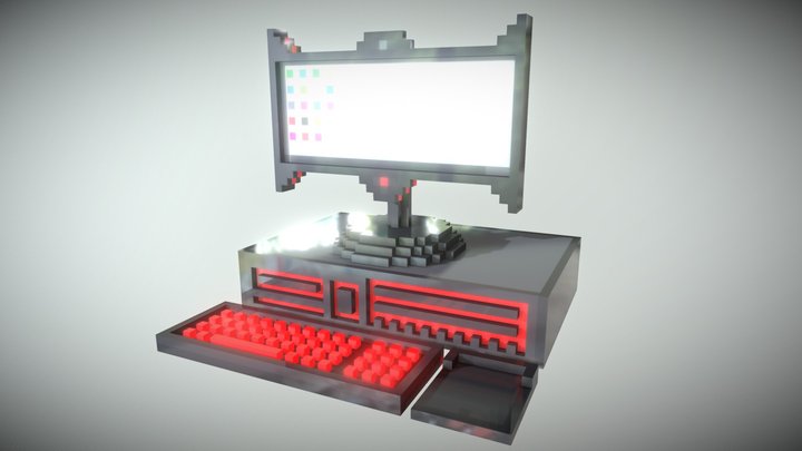 Custom Gaming PC free 3D model