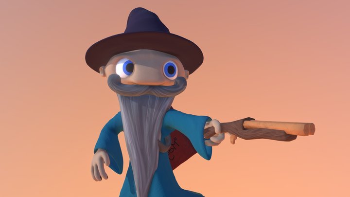 Alex Fraser KNB217 Assesement 2 Wizard 3D Model