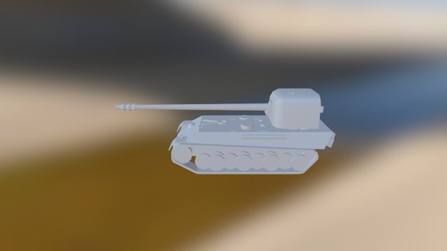 10,5 cm KwK 45 L/86 auf Panther Ausf. M 3D Model