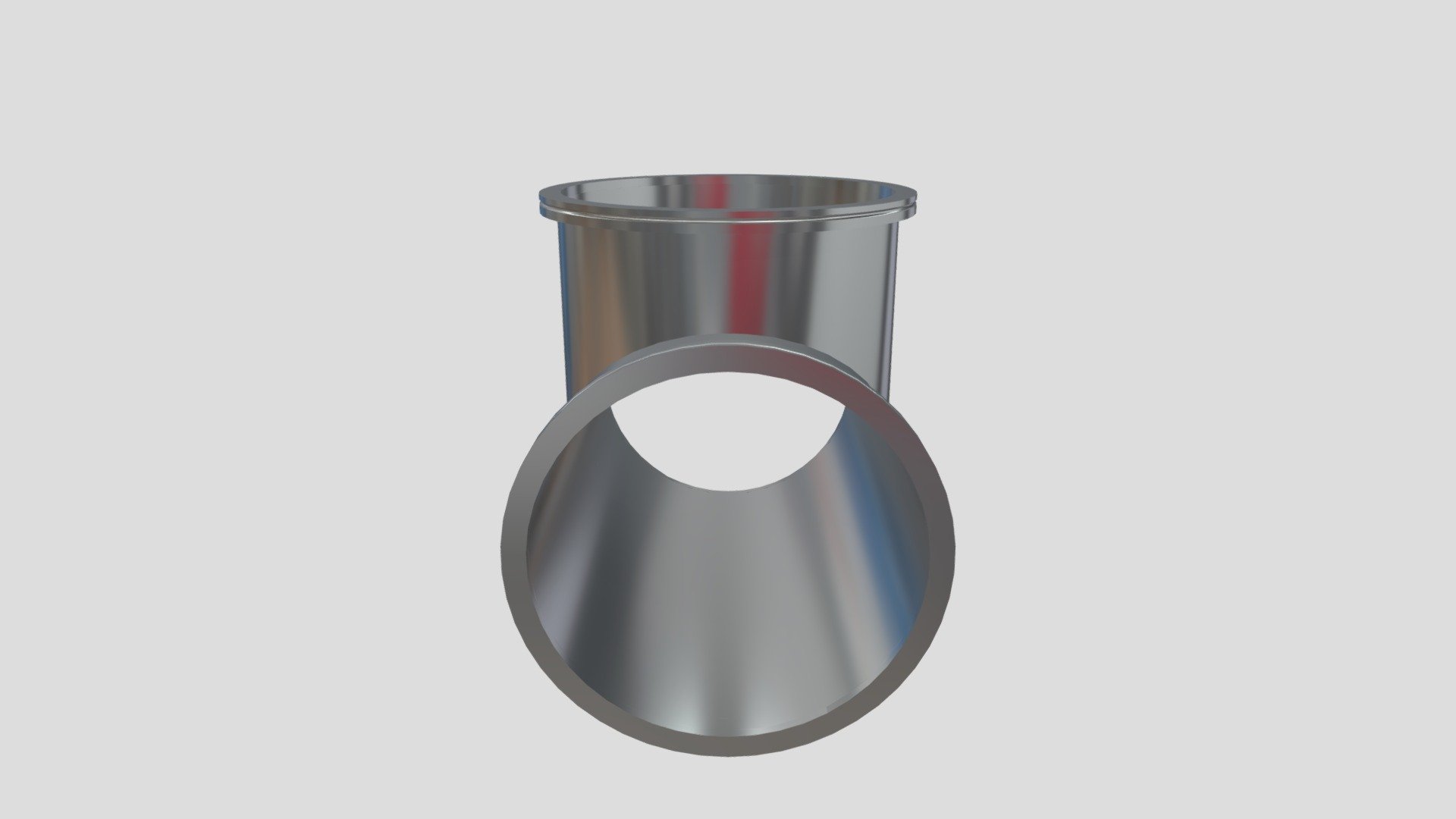 ISO-K Vacuum Tee — Sketchfab embed 3D viewer