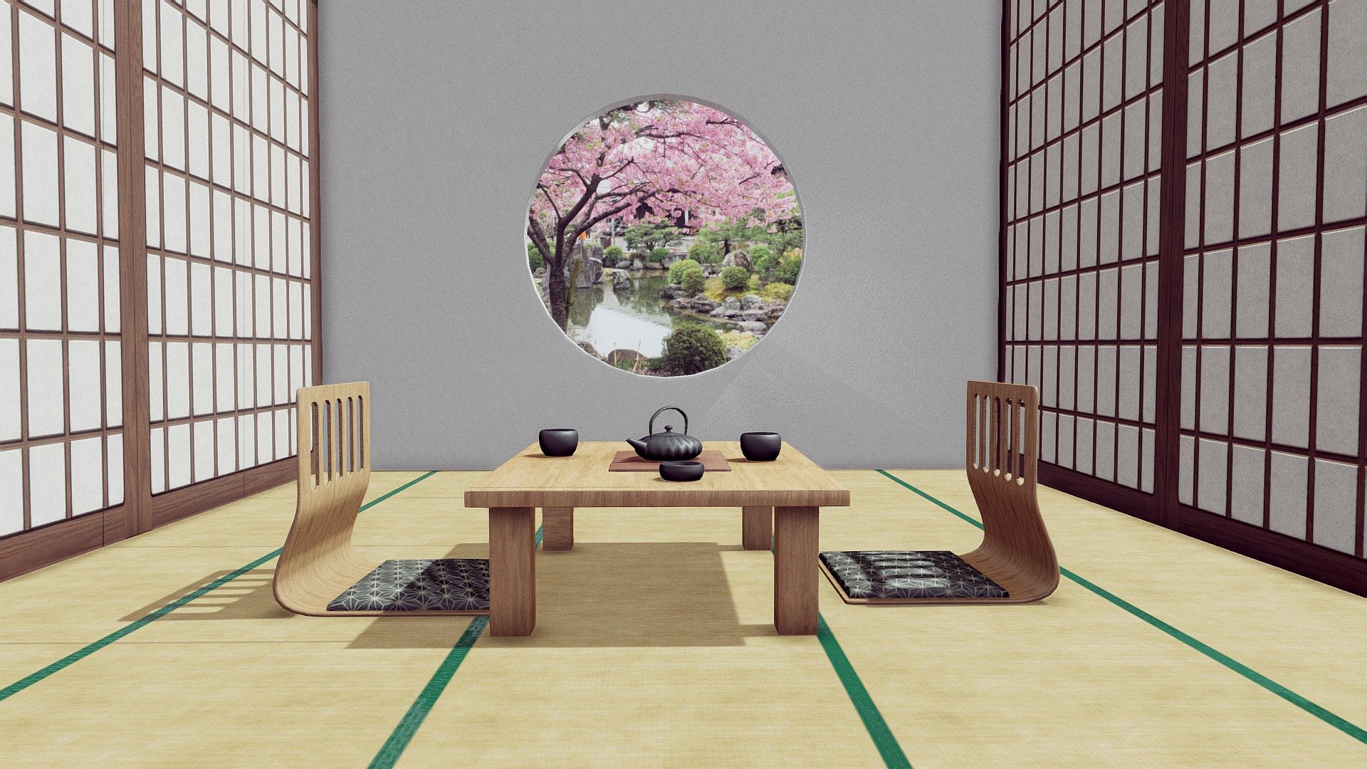 Japanese Room Buy Royalty Free 3D Model By Msanjurj 226c250 