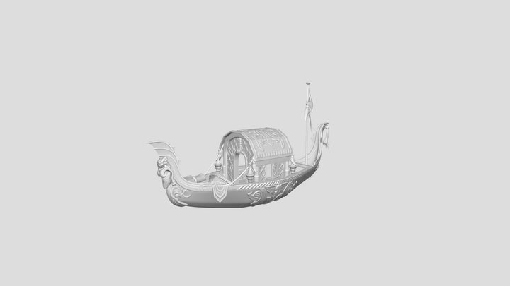Gilded Dragon Boat – Kostenloses 3D-Modell STL