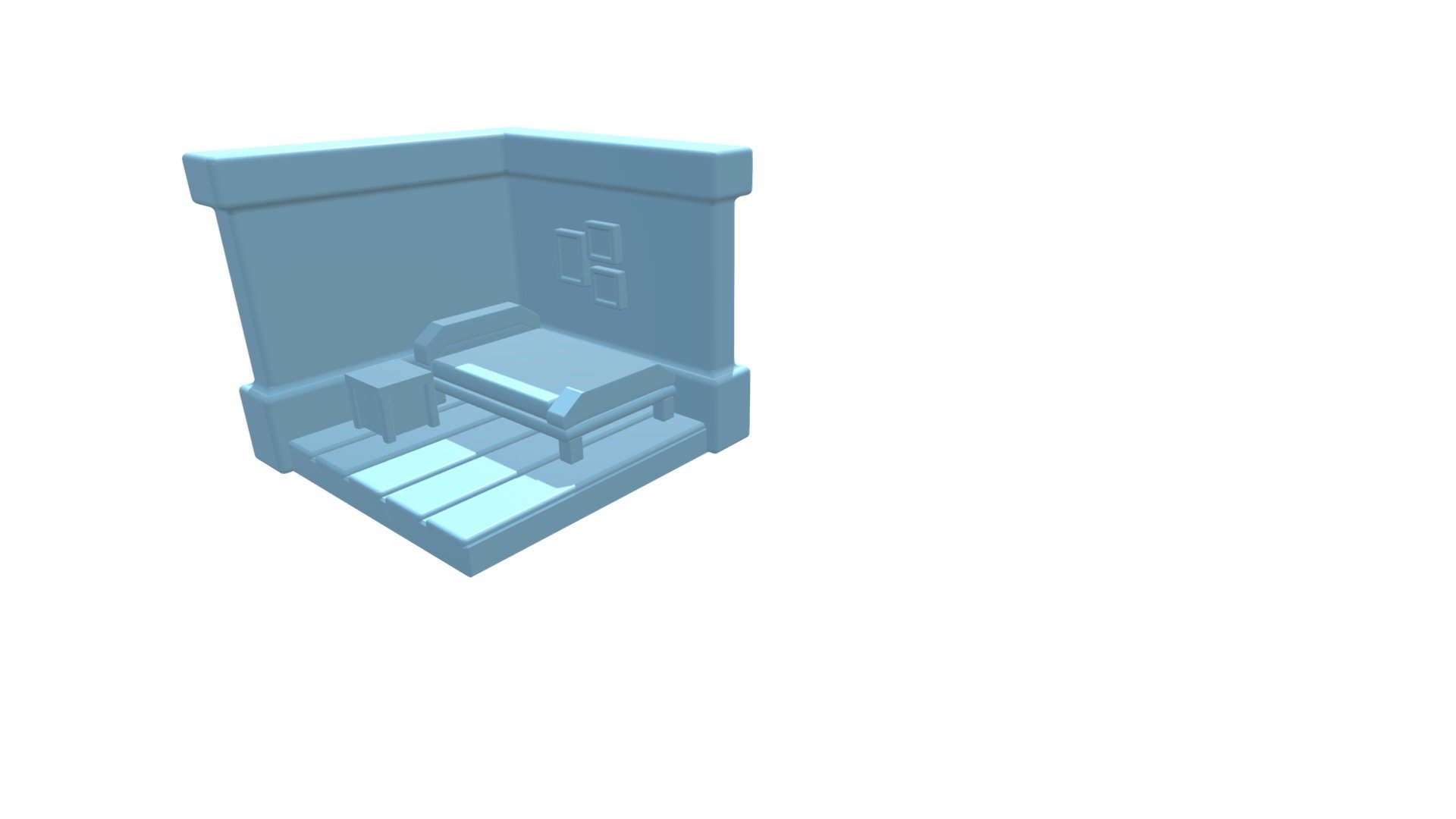 Isometric bedroom