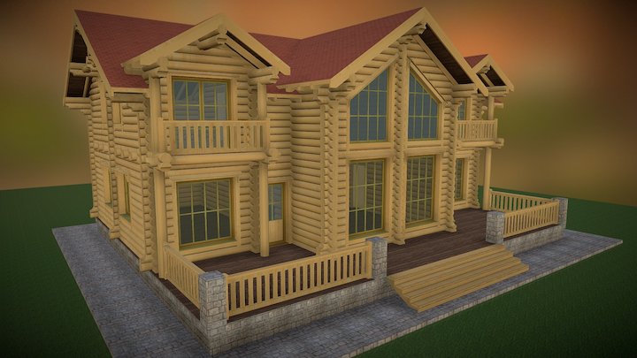 Лесной городок 3D Model
