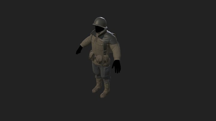Foxhole - Colonial Soldier Male 3D Model