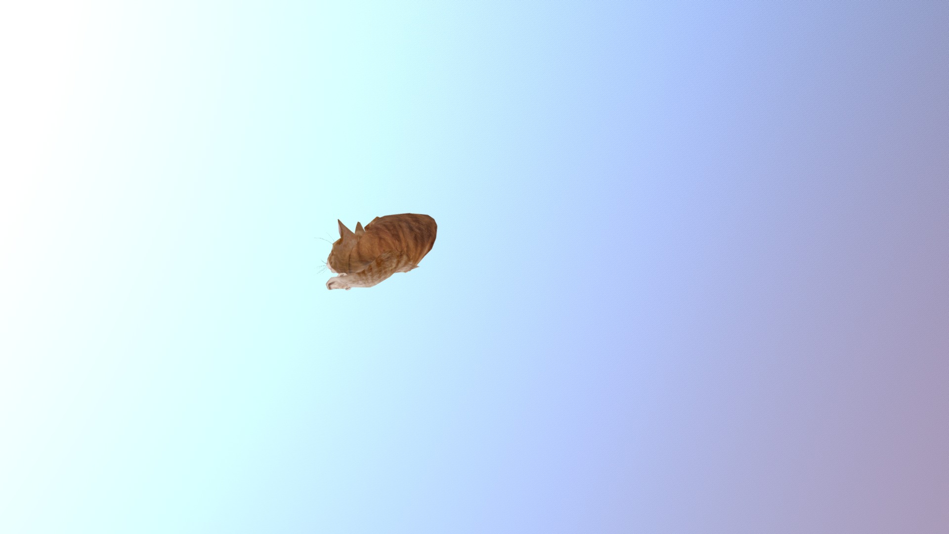 3D model Cat - This is a 3D model of the Cat. The 3D model is about a brown animal in the sky.