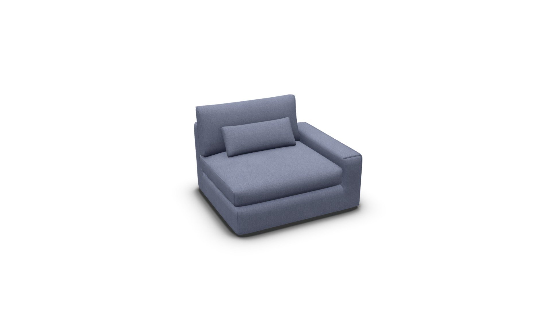 Trent Loose Cover Modular RHF Sofa, Blue Cotton