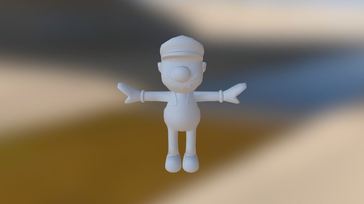 Mario Sem Textura 3D Model