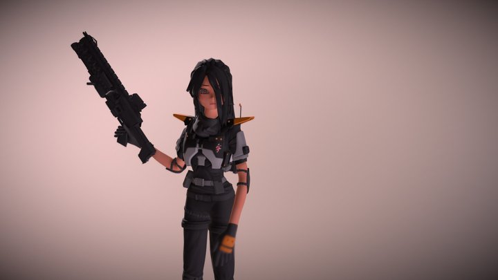 Sci-fi Girl - Sculpting 3D Model
