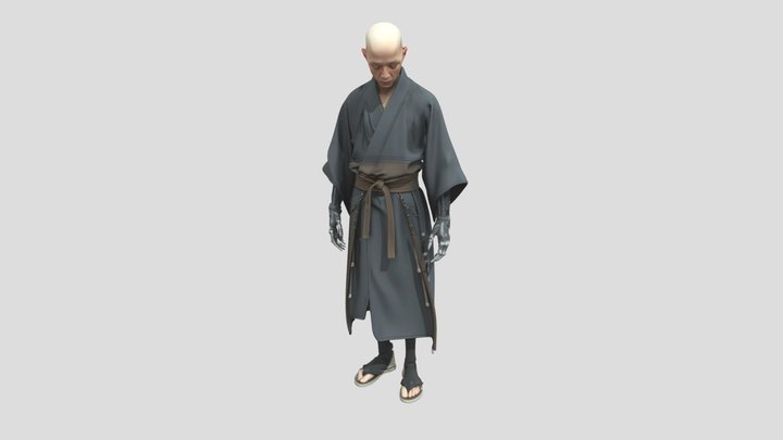 Japanese_monk_cyborg 3D Model