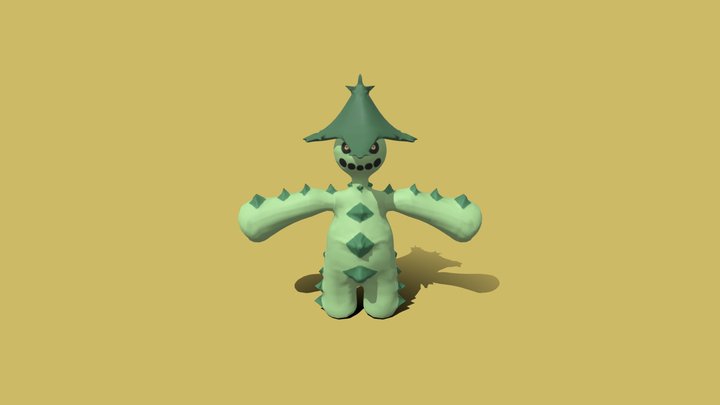 LowPoly Cacturne 3D Model