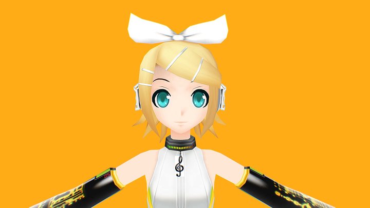 Kagamine Rin from vocaloid 3D Model