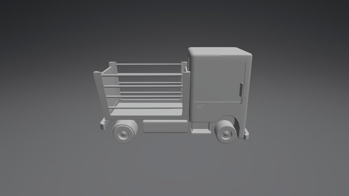 Highpoly truck model - unfinished 3D Model