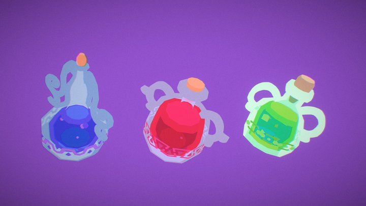 Zelda's Potions 3D Model