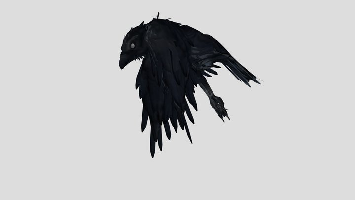 Crow All animation Little Nightmares 2 3D Model