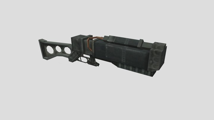 Minecraft Laser Rifle 3D Model