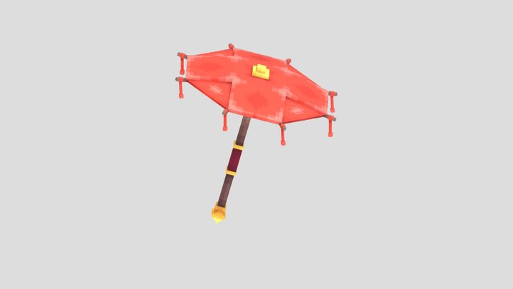 Set – Traditional Outfit | Backpack – Umbrella 3D Model