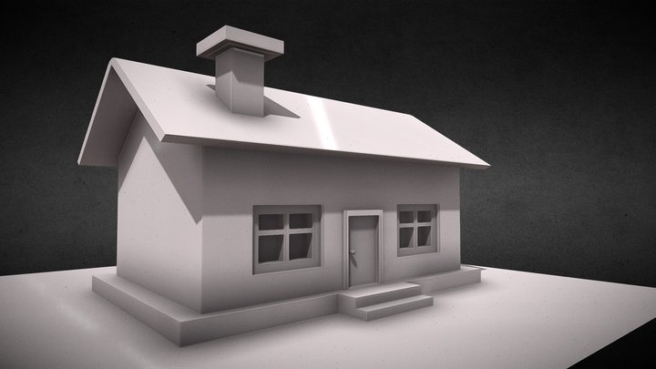 A Low Poly House 3D Model