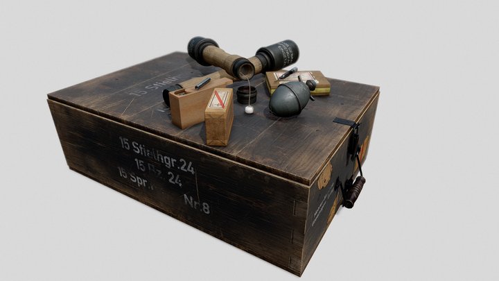 M24 Stielhandgranate and E39 Eihandgranate 3D Model