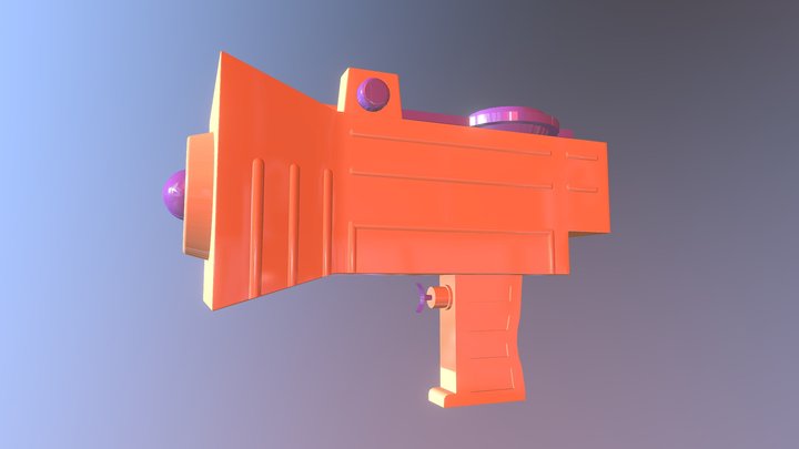 Pistola Cuadrada 3D Model