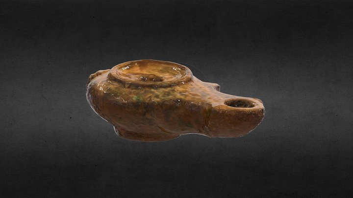 Ancient Oil Lamp 3D Model