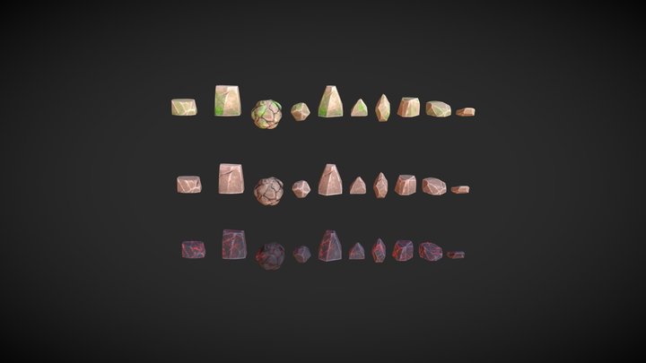 Stylized Rocks - Stones 3D Model