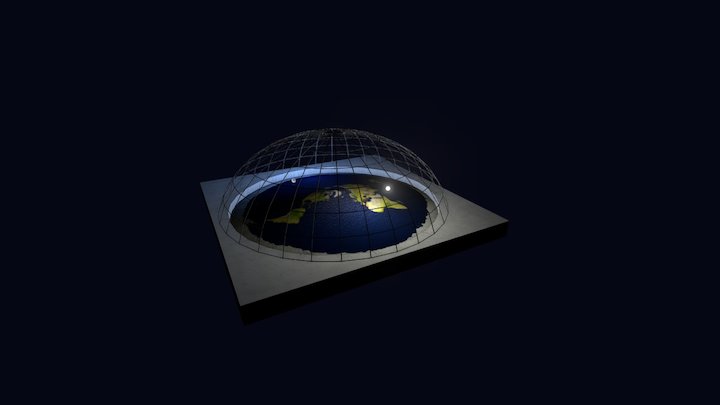 flat earth 3d model