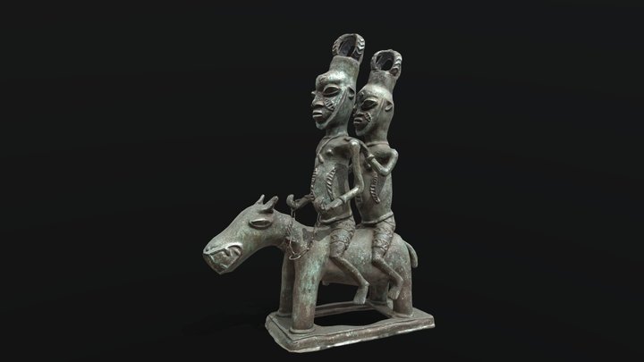 Equestrian Altar Figure (onílé) 3D Model