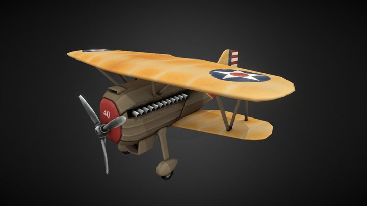 P6 Hawk - Stylized Game Art Model 3D Model