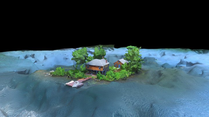 Carnes Island on Squam Lake in New Hampshire 3D Model