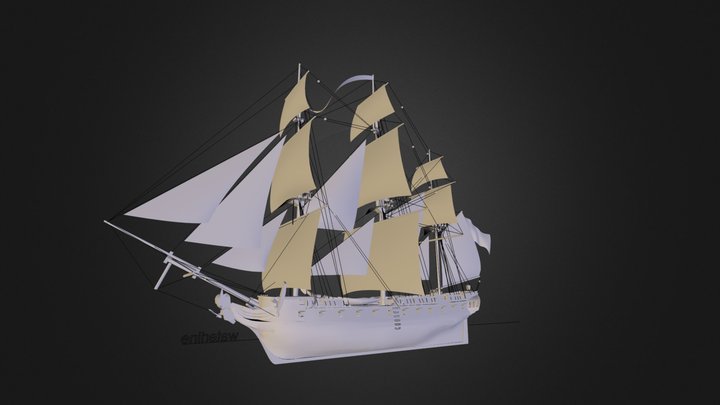 Hms Surprise Papercraft Reference Model 3D Model