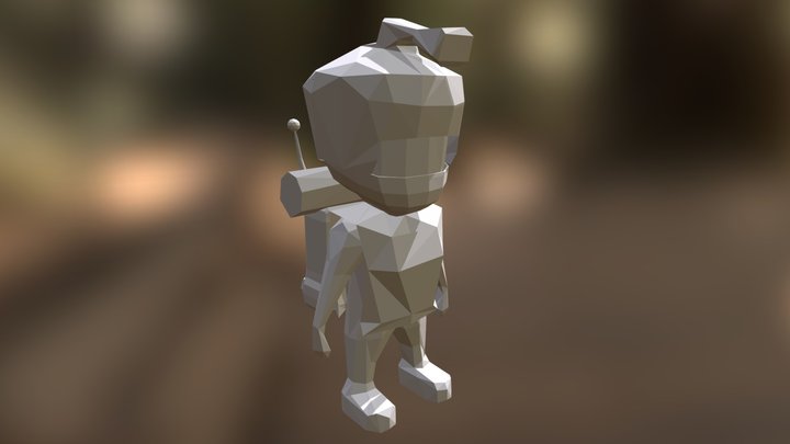 Low Poly Soldier 3D Model