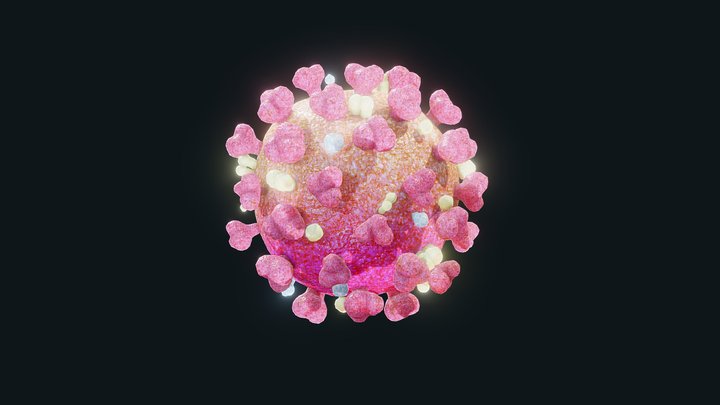 Coronavirus 2019-nCoV SARS-CoV-2 Covid 19 3D Model