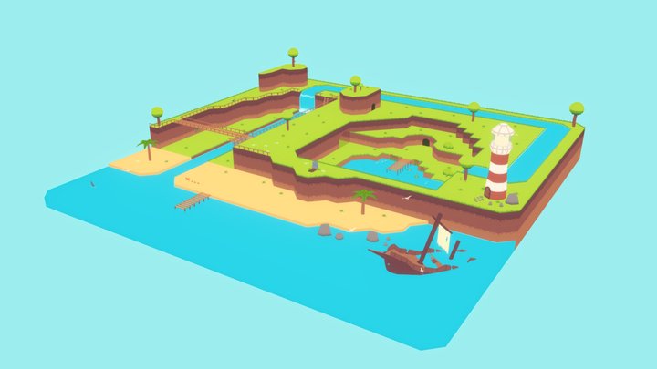 Shipwreck Island 3D Model