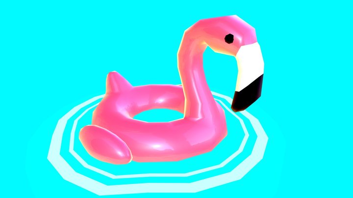 Flamingo! Pool Party! 3D Model