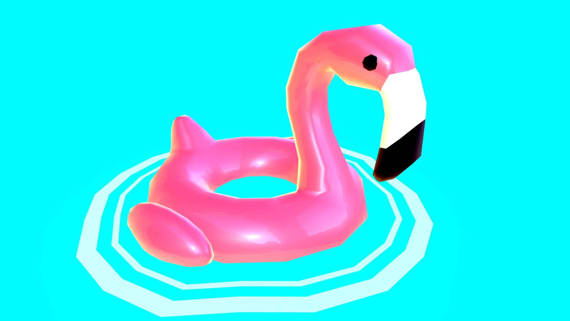 3D model Flamingo! Pool Party! - This is a 3D model of the Flamingo! Pool Party!. The 3D model is about logo.