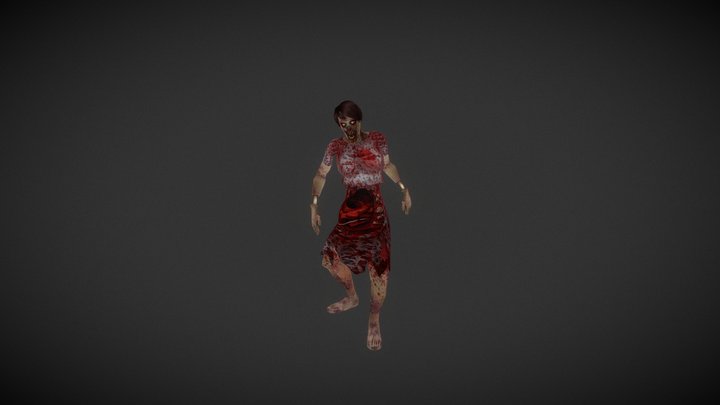 Zombie Girl Idle 3D Model