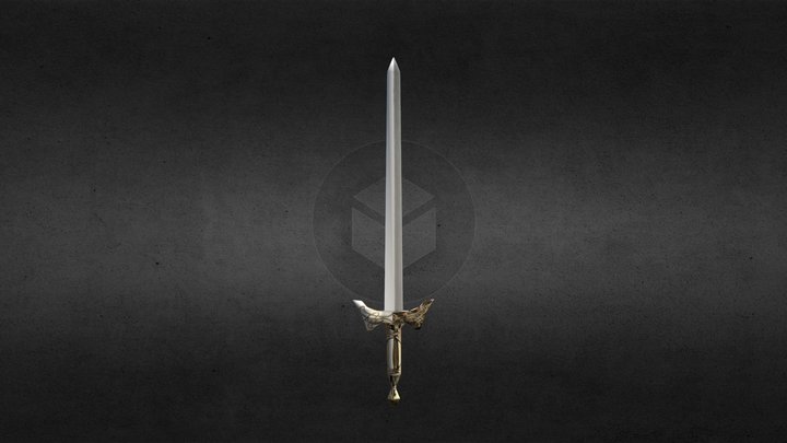 Knightly Sword 3D Model