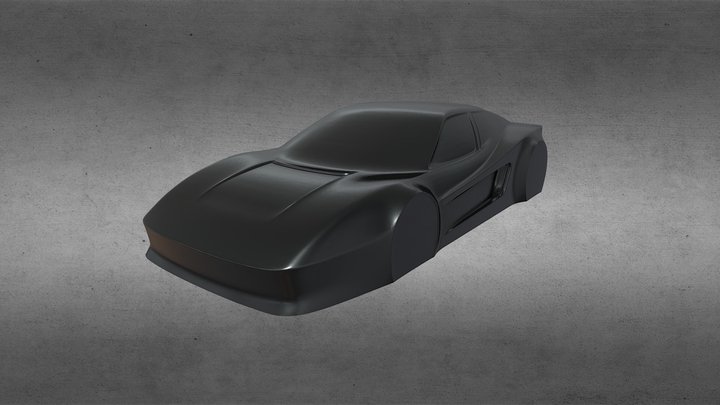 Chevrolet Corvette 3D Silhouette (Blender) 3D Model