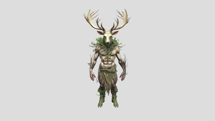 Antlered Forest Guardian – Modelo 3D gratuito STL