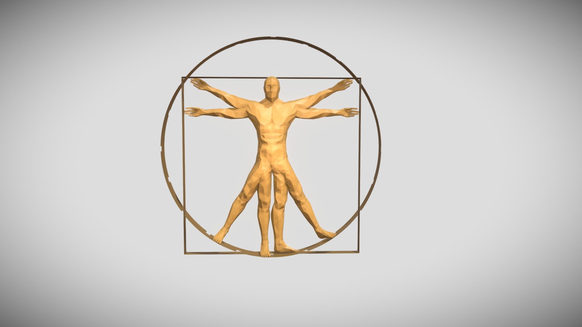 Low Poly | Vitruvian Man | 3D - 3D model by Colxn [22892a7] - Sketchfab
