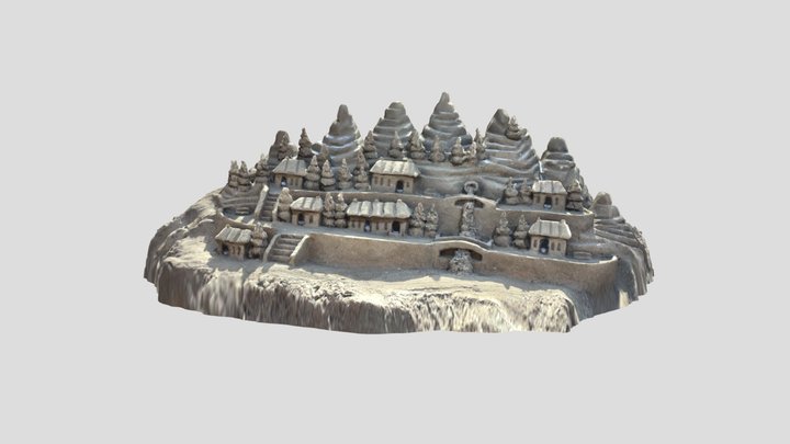 Sand Castle for 3D Printing and 3D Worlds 3D Model