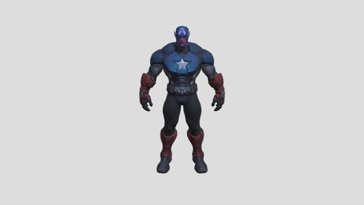 Marvel Rivals - Captain America 3D Model