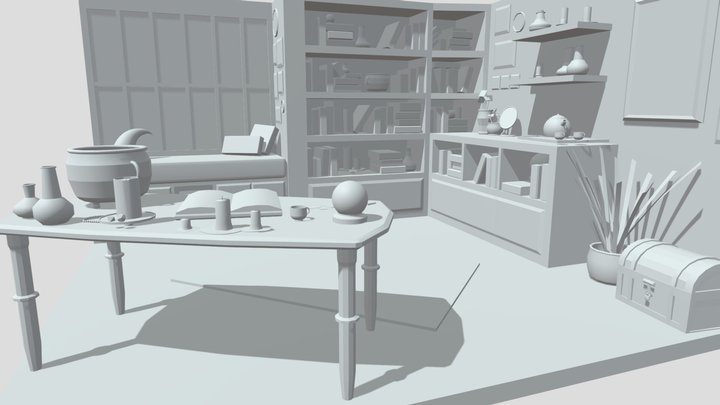 Witch Library 3D Model