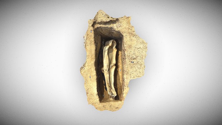 Lossenham 2025 Grave-5 Lead Coffin 3D Model