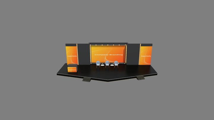 Corporate event stage design 3D Model