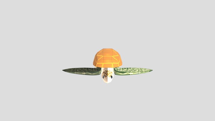 Green Turtle 3D Model