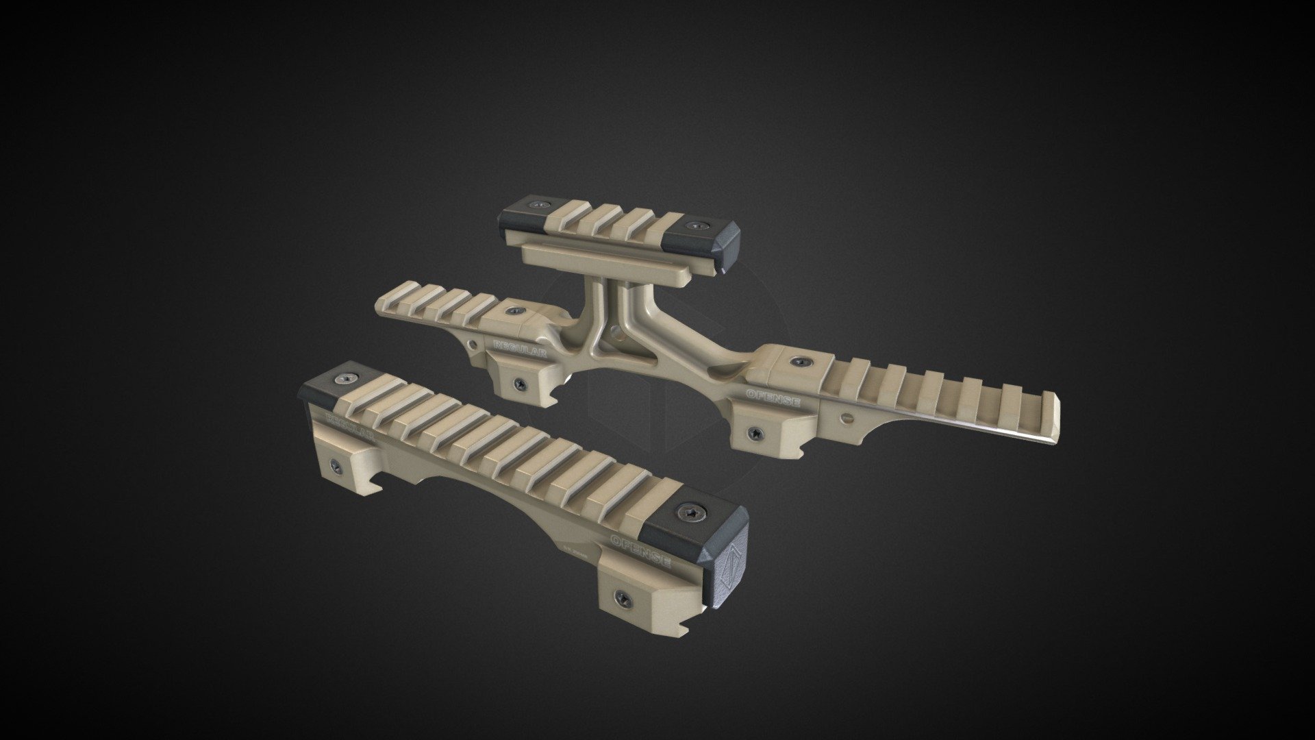 Optical Mount Modular Picatinny Rail - Buy Royalty Free 3D model by ...